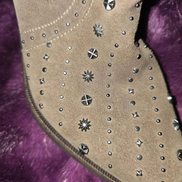 SAM EDELMAN Brian Star Studded Ankle Boots Suede Size 6 - Picture 13 of 13